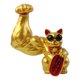 thumbnail image 2 of Pata de gato grande y fuerte saludando hacia arriba, ideal para decorar el coche o la oficina según el Feng Shui. suerte dorada, 2 of 8