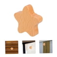 thumbnail image 3 of OULII 4pcs Drawer Knobs Modern Wood Star Pull for Wardrobe and Cabinet Use, 3 of 8