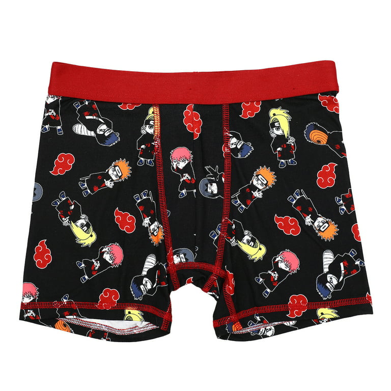 Naruto Shippuden Character Print Multipack Boys Boxer Briefs  Underwear-Size-8