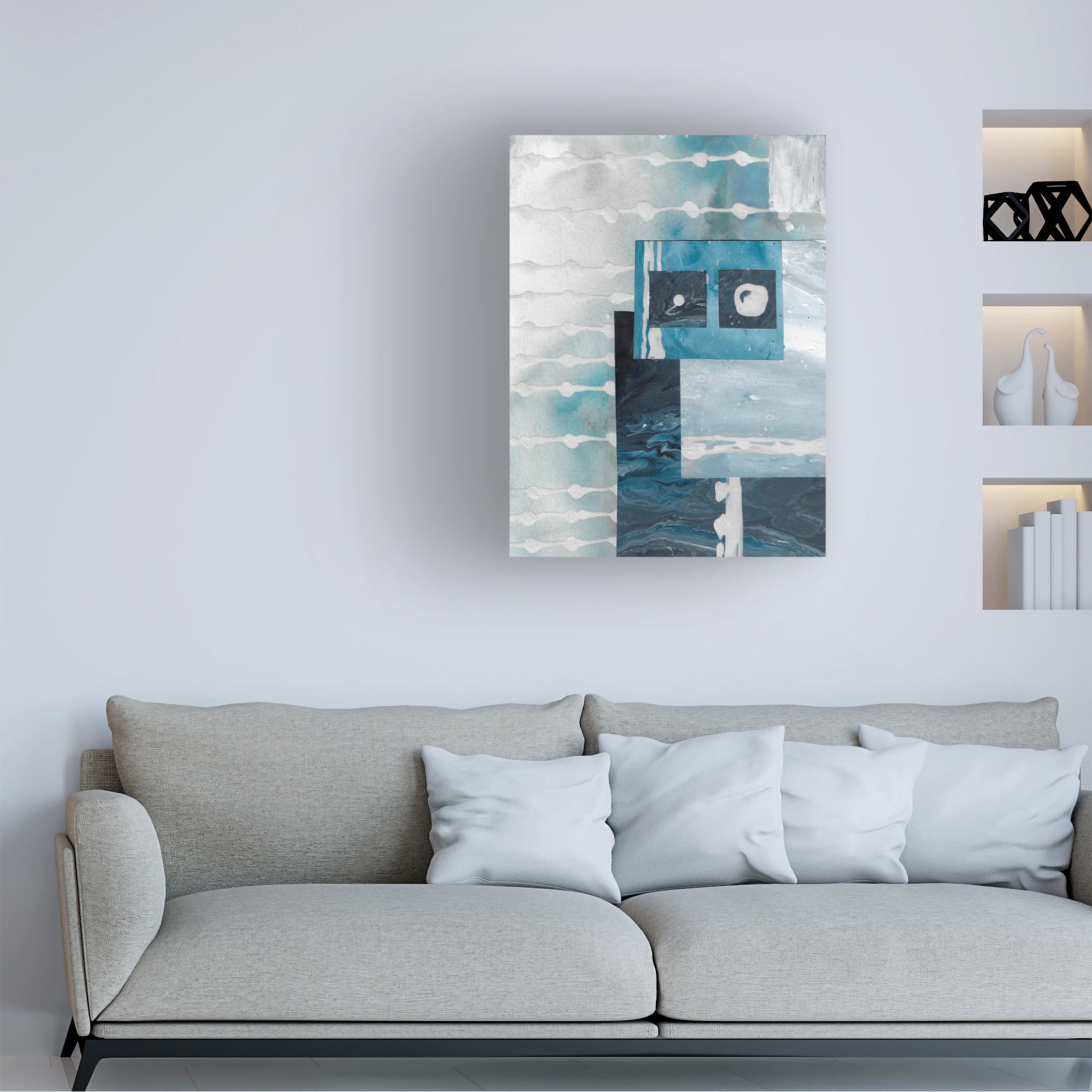 Canvas Wall Art - Maliq 'Make You Sea' Wall Art for Living Room, Bedroom, or Office Décor by Trademark Fine Art - 18 x 24 Inches