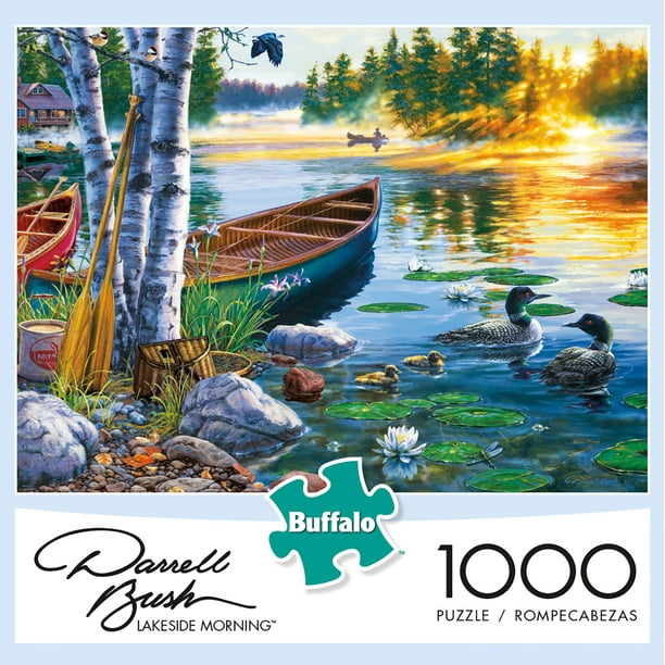 Buffalo Games Darrell Bush Lakeside Morning 1000 Piece Jigsaw Puzzle Walmart Com Walmart Com