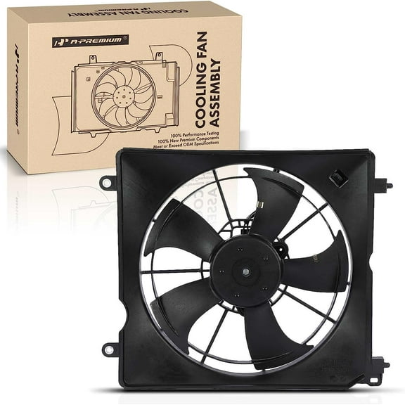 A-Premium Engine Radiator Cooling Fan Assembly Compatible with Acura TLX 2017-2020 & Honda Accord 2013-2017, 2.4L, Left Driver Side