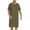 Army Green, variant on Ekouaer Mens Nightshirt Long Kaftan Nightgown Short Sleeve Sleepwear
