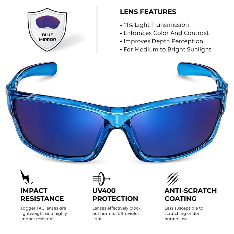 Xagger Wrap Around Polarized Sports Sunglasses for Men Women  display picture 3