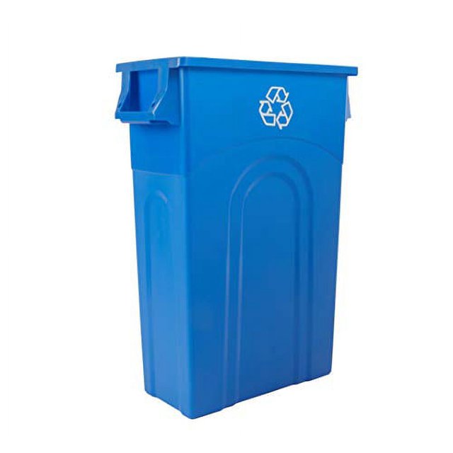 United Solutions TI0033 Highboy container, 23 gallon, 1 Pack, Recycle-Blue