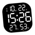 thumbnail image 4 of Reloj de pared digital moderno Sunnimix reloj digital de pared Calendario Pantalla de temperatura Control remoto Relojes LED Blanco, 4 of 8