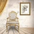 thumbnail image 3 of Debs, Emma Catherine 19x24 Gold Ornate Wood Framed with Double Matting Museum Art Print Titled - Moose on White, 3 of 4