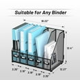 thumbnail image 5 of INTIGE Desktop Organizers with 5 Vertical Compartments Rack, File Storage for Office, Home Workspace, Black Plus, 5 of 6