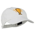 thumbnail image 5 of Trophy Cup Embroidered Low Profile Washed Cap - White OSFM, 5 of 5