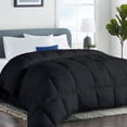 thumbnail image 1 of COHOME Edredón acolchado tamaño king – Relleno de edredón alternativo para todas las estaciones – Edredón negro cálido de invierno de hotel de lujo con tecnología antigrumos y 8 pestañas – Reversible, 1 of 1