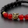 thumbnail image 3 of RSAMD Mens Black Onyx Polished Natural Healing Stone Bead Adjustable Bracelet 8mm Wide-001-1, 3 of 3