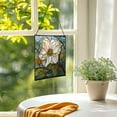 thumbnail image 3 of Dogwood Flower Stained Glass Panel Suncatcher Square Window Hanging, 8 Inch Real Glass Decorative Art Sun Catcher for Home, Gift, and Garden Decor 78OR6, 3 of 6