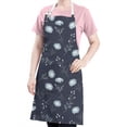 thumbnail image 5 of Pioneer Flower Floral Print Pattern Apron for Women and Men, Cotton Linen Waterproof with Pockets, Adjustable, 33x27 Inch for Kitchen, Gardening, BBQ, Salon, 5 of 6