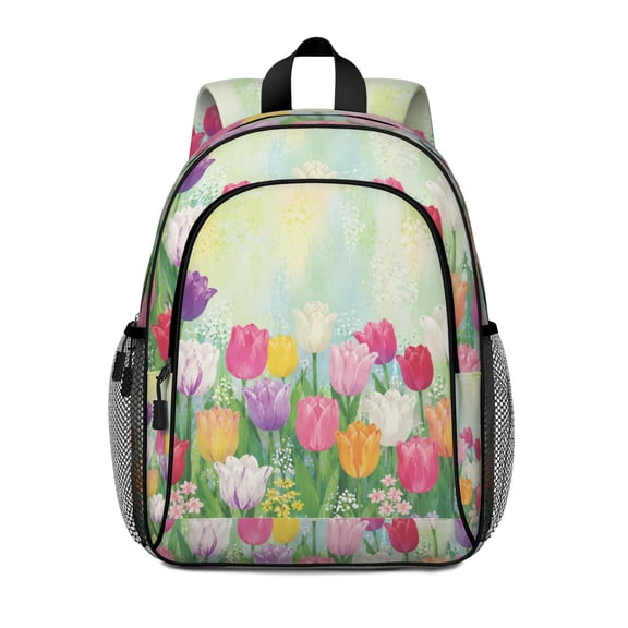 Lovely Floral Backpack Oxford Fabric Water Resistant Comfortable Travel School