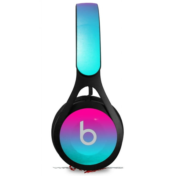 Skin Decal Wrap for Beats EP Smooth Fades Neon Teal Hot Pink HEADPHONES NOT INCLUDED
