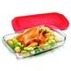 thumbnail image 1 of Juego de Bandeja Rectangular C/ Tapa Antiderrame Pyrorey GDE, 1 of 2