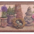 thumbnail image 1 of Vintage Figurine Pot Carte Postale sur Manteau Rustique Bord Design Rétro, Rouleau 15' x 8,25'', 1 of 3