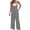 Gray jumpsuits for women, variant on Wycnly Jumpsuits for Women Dressy Loose Wide Leg Spaghetti Strap Jumpsuits with Pocket Summer Sleeveless Crewneck Solid Long Formal Rompers Black xl