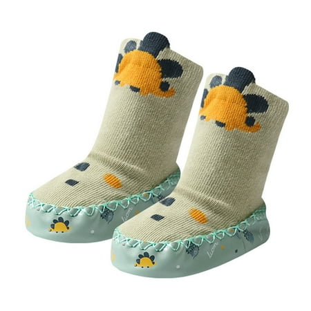 

BueatyH 1 Pair Toddler Socks Skin-friendly Wear Resistant Cotton Soft Cartoon Animal Baby Socks for Home