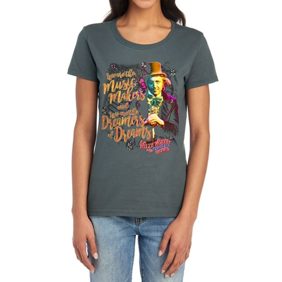 Willy Wonka and The Chocolate Factory Music Makers Women's T Shirt, Charcoal, Medium