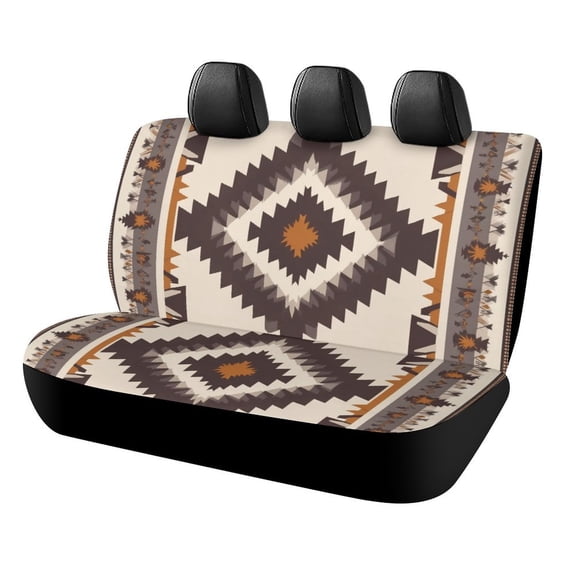 Bohemia Car Rear Seat Covers Back Elastic Flexible Car Seat Covers Decorative Fits Most Cars, SUVs, Trucks And Vans
