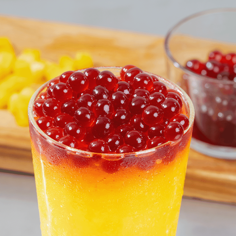 Tea Zone Dragon Fruit Popping Pearls for Beverage, Sweet