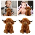 thumbnail image 1 of 2pcs Cow Longhair Bull Doll Cute Vivid for Birthday Gifts Plush Toy Baoblaze none, 1 of 8
