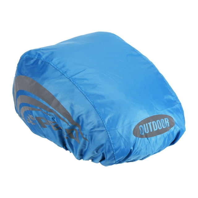 Unique Bargains Waterproof Helmet Cover Bike Helmet Rain Cover Ride Gear with Reflective Strip Blue