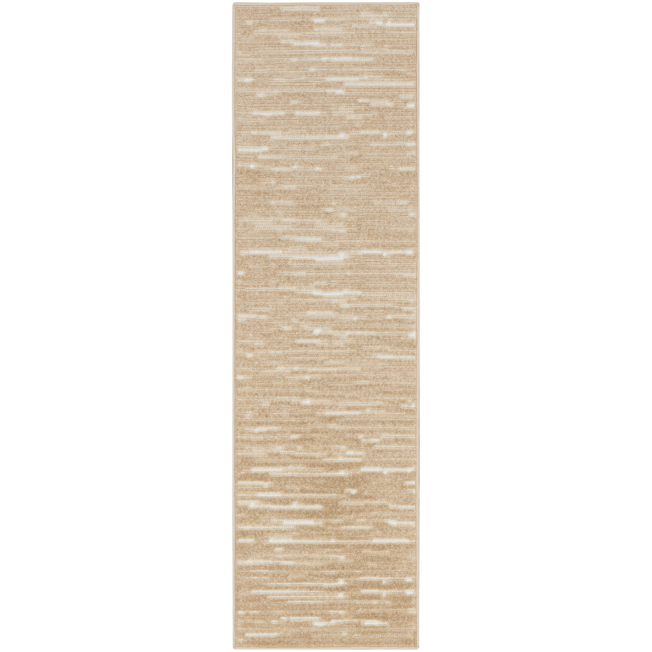 Nourison Care Free 2' x 6' Taupe Modern Indoor Rug