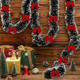 thumbnail image 2 of 1pc Christmas Tinsel Garlands Decoration Bar Tops Ribbon Garland with Bowknot Xmas Tree Ornaments Party Home Decor Pendant Prop, 2 of 5
