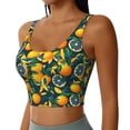 thumbnail image 2 of Fotbe Fresh Orange Sujetador Deportivo Largo sin Aros para Mujer con Almohadillas y Soporte Medio, Transpirable y Absorbente, Camiseta Tipo Chaleco o Tank Top-XX-Large, 2 of 8
