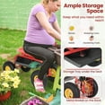 thumbnail image 5 of Costway Rolling Tray Gardening Planting with Work Seat Garden Cart Red, 5 of 10