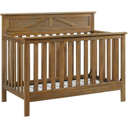 Baby Relax Hathaway 5 In 1 Convertible Crib In Rustic Coffee