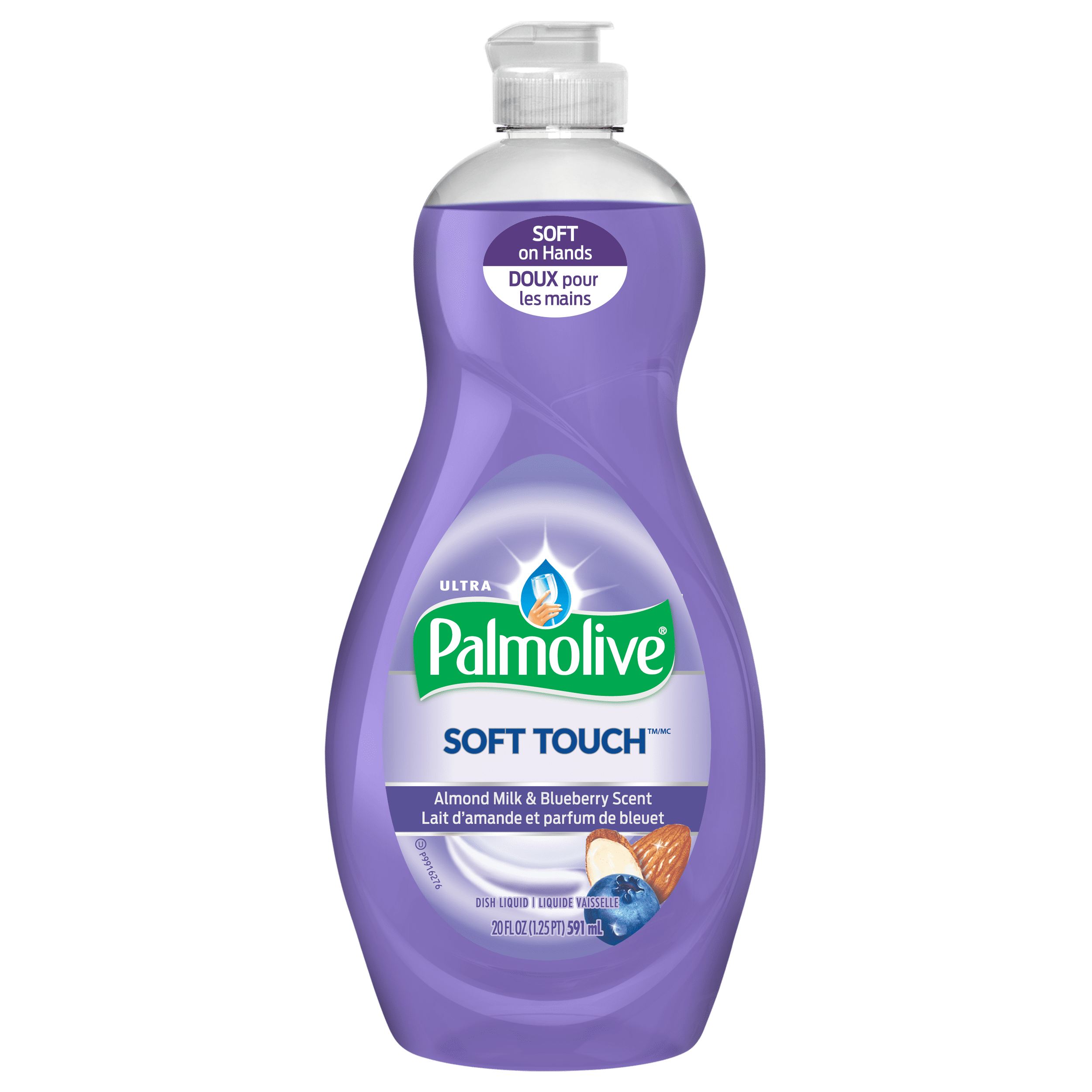 Palmolive Ultra Liquid Dish Soap, Soft Touch Almond Milk and Blueberry Scent, 20 fluid ounce