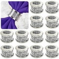 thumbnail image 7 of 12pcs Crystal Glass Napkin Holder Napkin Rings,Glam Crushed Table Settings Bling Buckles Cloth Holder, 7 of 7