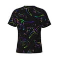 thumbnail image 6 of Vsdgher Dinosaur Print Men's Dry Fit Mesh Athletic Shirts Moisture Wicking Tennis T-Shirt Tops, 6 of 9