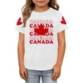thumbnail image 1 of T-shirt Feuille d'Érable pour Garçons Drapeau du Canada Col Rond Manches Courtes Blouse Enfants Fête du Canada Imprimé Drapeau Festival Filles T-Shirt Graphique Fête du Canada, 1 of 5