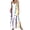 004 Multicolor, variant on Women's Mardi Gras Summer Casual Printed V-Neck Split Halter Camisole Long Dress , Beach Skirt, Suspender Dress