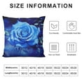 thumbnail image 5 of GOSMITH Rose Flowers Throw Pillow Covers  Soft Rose Floral Flower Pillow Cases Cushion Covers Decor Garden Flower Decorative Throw Pillowcases Romantic Blue Black Cushion Cases Bedroom, 5 of 5