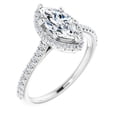 thumbnail image 5 of Arise Jewel 1.9 Ct Marquise Cut White Moissanite Rings for Her - Halo Moissanite Engagement Wedding Rings - Halo Solitaire with Accent Proposal Rings for Her - Delicate Special Occasion Rings, 5 of 5