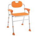 thumbnail image 2 of Foldable Shower Chair Shower Seat Folding Bath Chair Heavy Duty, 2 of 16