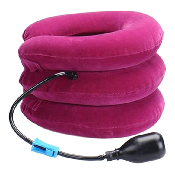 Fiudx Conjunto de 3 Unidades de Dispositivo de Tracción Cervical con Almohada Inflable y Soporte Suave