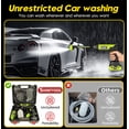 thumbnail image 4 of SEESE Cordless Pressure Washer, 1000 PSI Handheld Portable Power Washer with 4.0Ah Battery, 6-in-1 Nozzle & 16.4 ft Hose for Car, Garden, Patio, 4 of 6