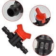thumbnail image 3 of Grifo de jardín de 12 piezas para manguera, válvula de riego de manguera 16 * 16 mm Accesorio de plástico para llave de paso para control exterior de válvula de agua de jardín (negro + rojo) Excelente Rendimiento, 3 of 5