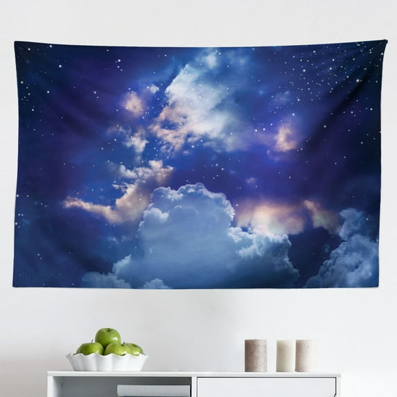 Space Tapestry, Solar System Planets All Together in Space Mercury Jupiter Globe Saturn Universe, Fabric Wall Hanging Decor for Bedroom Living Room Dorm, 2 Sizes, Multicolor, by Ambesonne