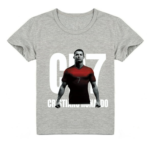 Cristiano Ronaldo Girls Crew Neck Cotton Short Sleeve T-shirt Kids Summer Fashion Casual T-shirt