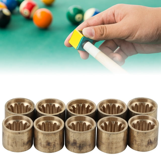 Embouts en Laiton pour Snooker Embouts en Laiton pour Snooker 10Mm Cuivre 10 Pcs Embouts en Laiton pour Billard Embouts de Piscine en Cuivre Accessoires de Réparation
