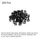 thumbnail image 3 of Bandas de goma de silicona anillas 200 paquetes antideslizantes 1/2" planas negras para libros, arte, cajas, envoltura de cordones, envoltura de bolsas, 3 of 5
