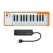 Arturia Microlab DAW Controller (Orange) with Knox 3.0 4 Port USB HUB