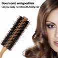 thumbnail image 4 of Cepillo redondo peine para secador de pelo con cerdas naturales Cepillo de pelo natural redondo para cabello corto y mediano, 4 of 8